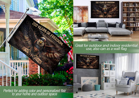 RustField Co. patriotic flag suitable for indoor or outdoor display.