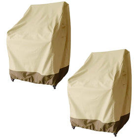 Rutile patio chair cover with dimensions 26W x 28D x 37.5H for a snug, weatherproof fit
