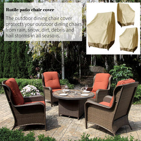 Rutile waterproof outdoor cover shields furniture from rain and sun