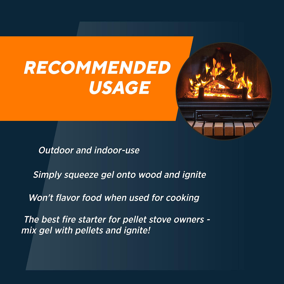 Rutland Products One Match Gel Fire Starter in use; produces steady flame without flare-ups.