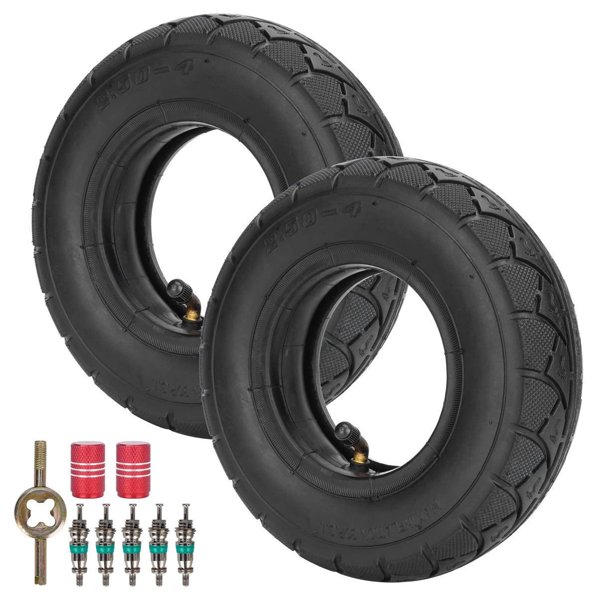 RUTU 2-pack tire and inner tube for quick equipment replacement and reduced downtime.