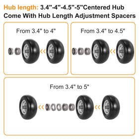 RUTU reinforced steel wheel with dual bearings for heavy dynamic loads