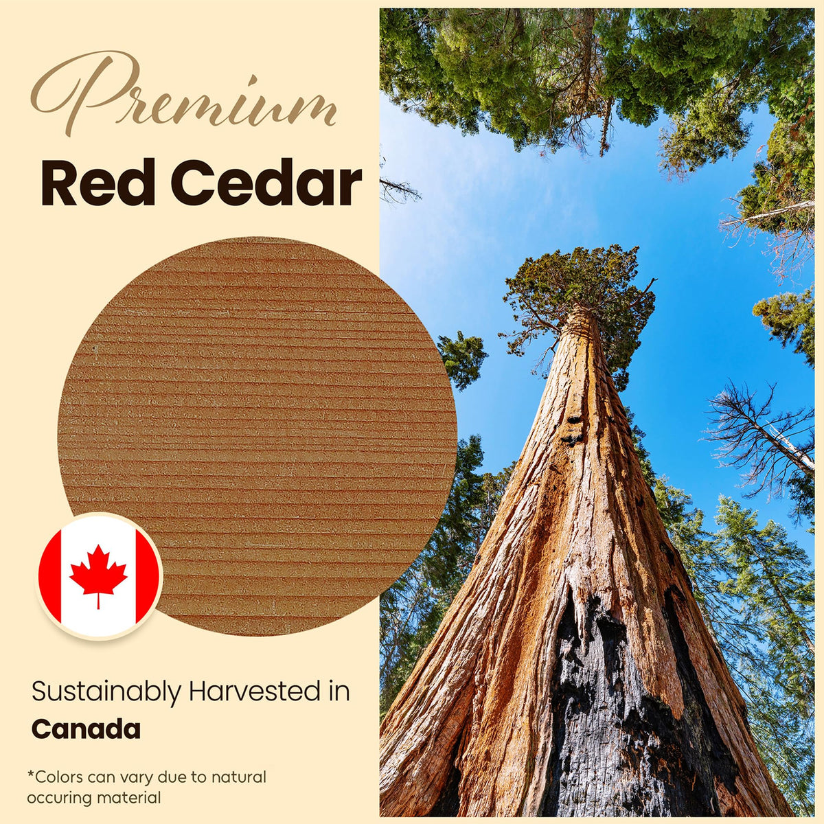 RUVARO handcrafted red cedar sauna kit highlighting heat resistance and warm scent.