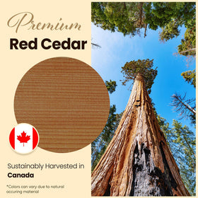 RUVARO handcrafted red cedar sauna kit highlighting heat resistance and warm scent.