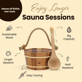 RUVARO leakproof liner keeps water contained and floors dry in sauna spaces.