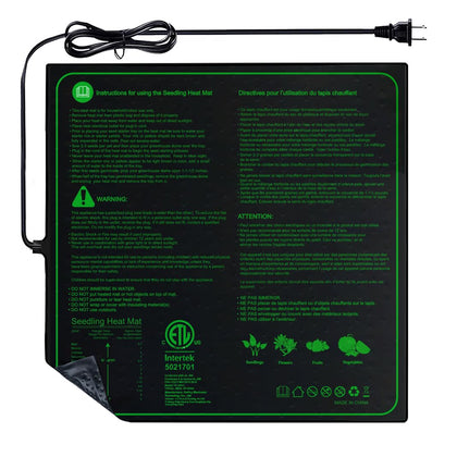Ruyyi Upgrade 20x20 heat mat top view supports uniform germination warmth.