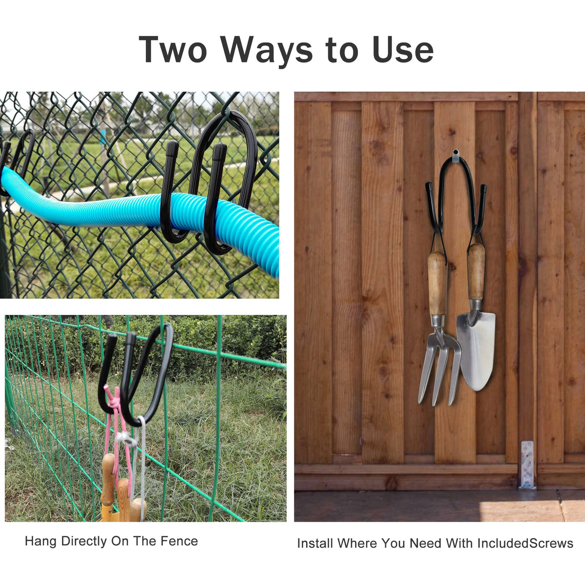RUZUO PVC-coated hooks resist rust and sun damage for outdoors