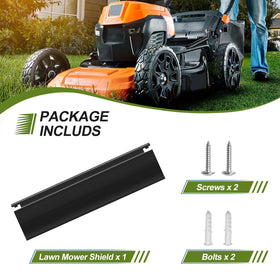 Rvanv 731-07203 mower flap side view; sturdy shield reduces debris.