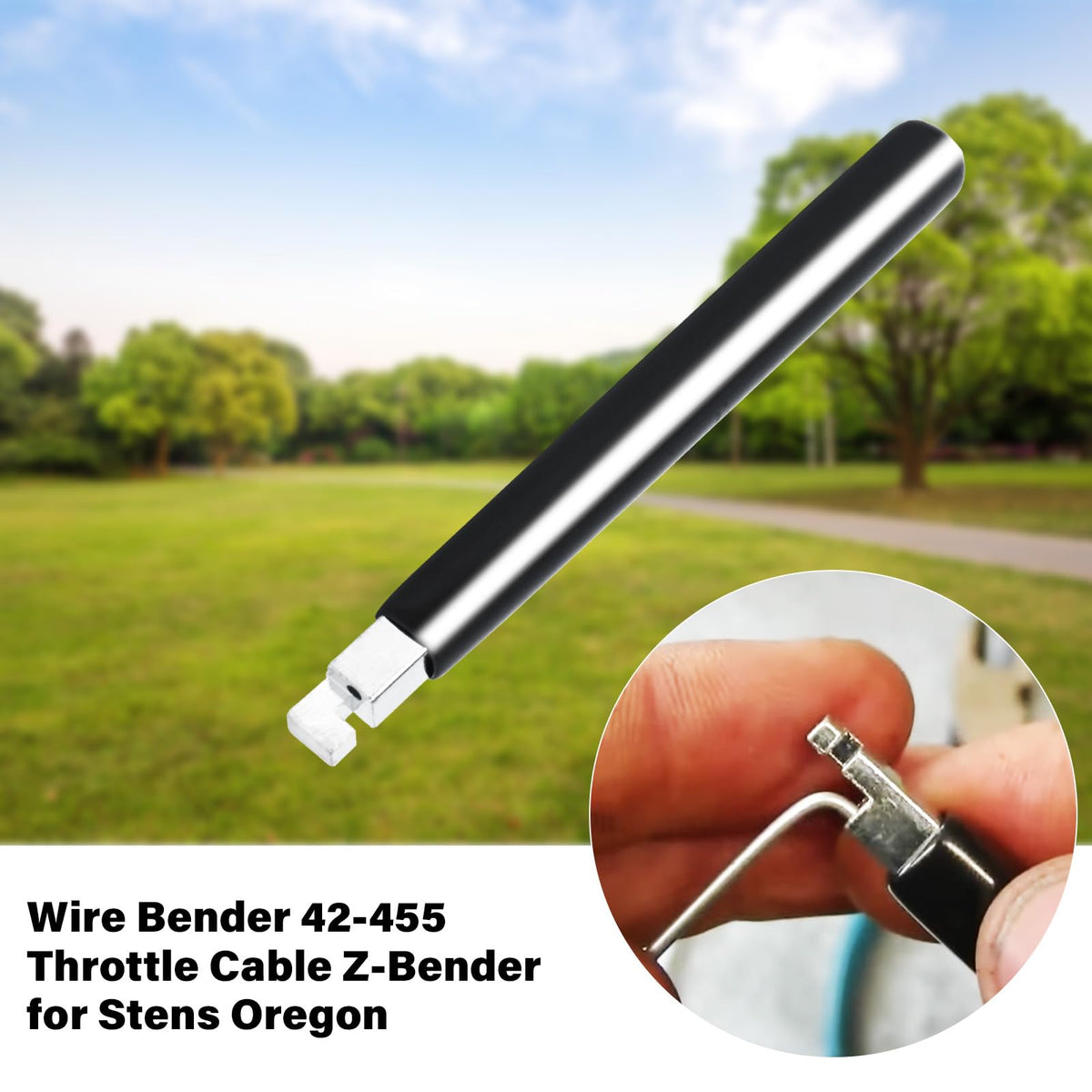 Rvanv in-use throttle wire z-bender for precise bends