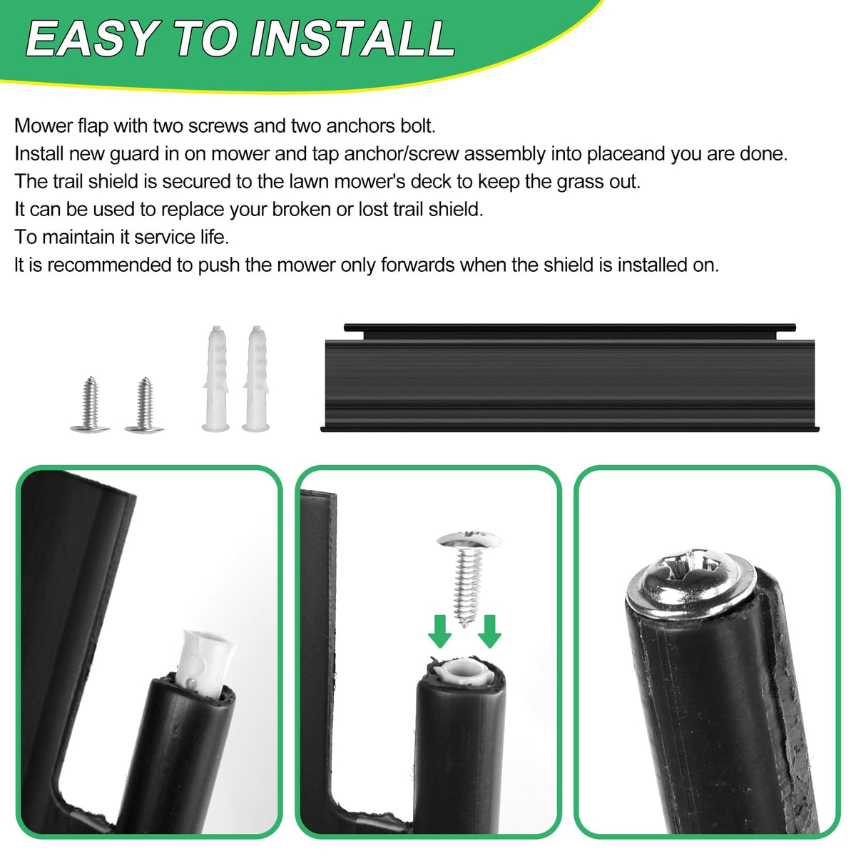 Rvanv installation screws and anchors simplify secure shield attachment
