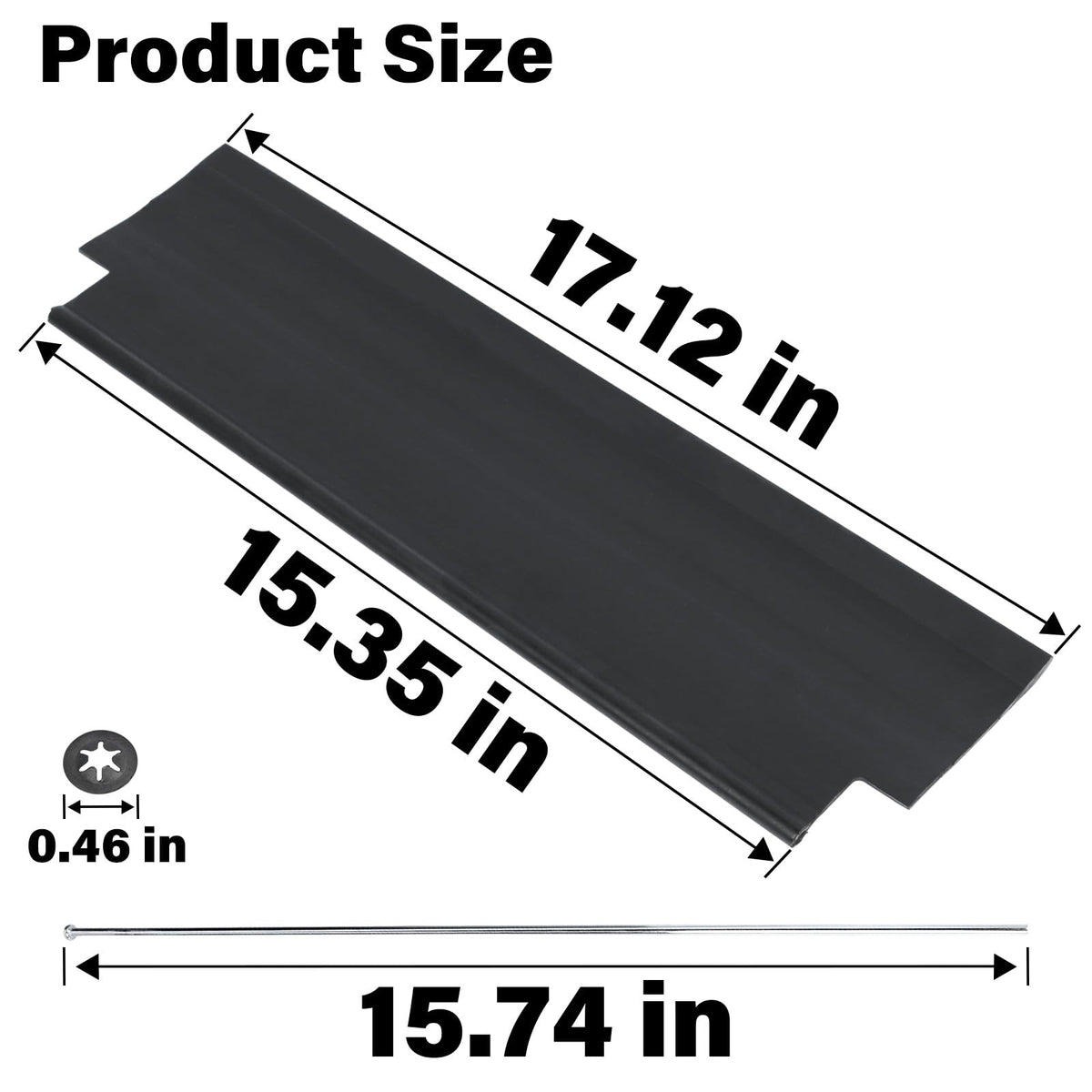 Rvanv rear trail shield flap protects HRS216 from grass clippings and dirt