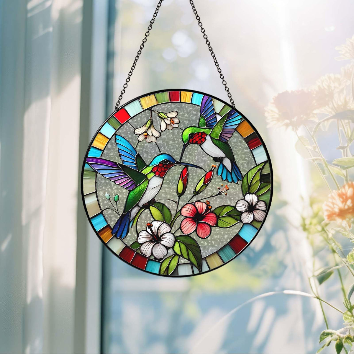 RVEAFA hummingbird color reflections create mood lighting in any room.