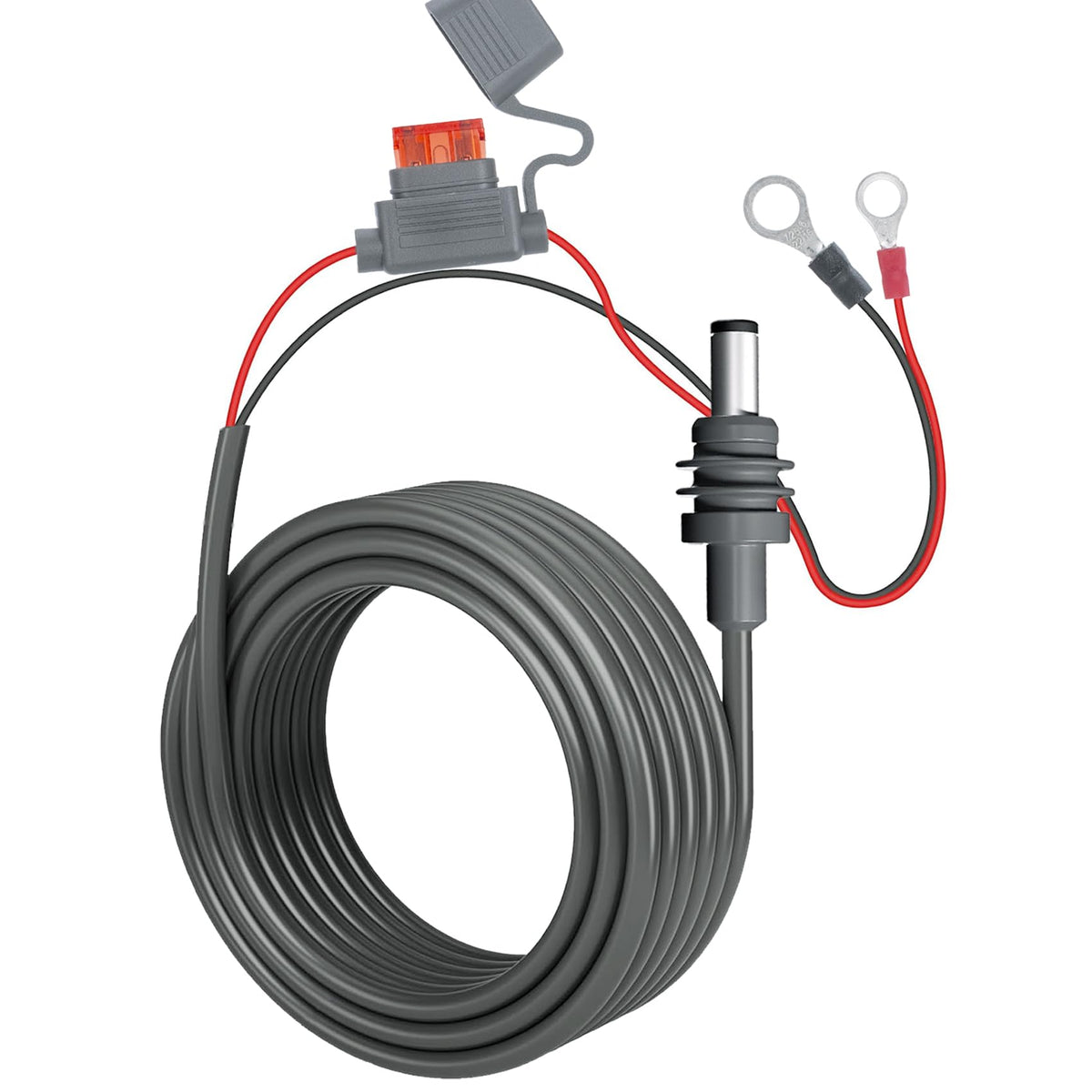 rvicees Starlink Mini direct power cable 10m connects to vehicle battery for reliable off-grid connectivity.