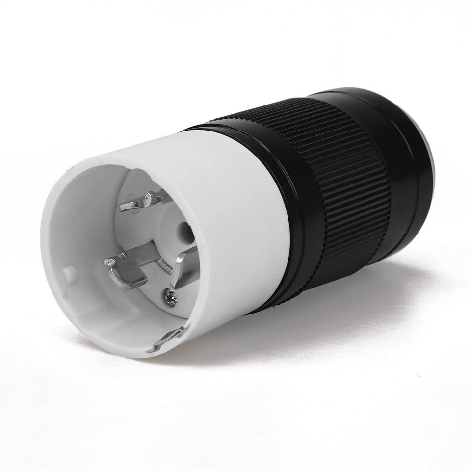 RVINGPRO LL550P 50A twist-lock plug for secure generator connections.