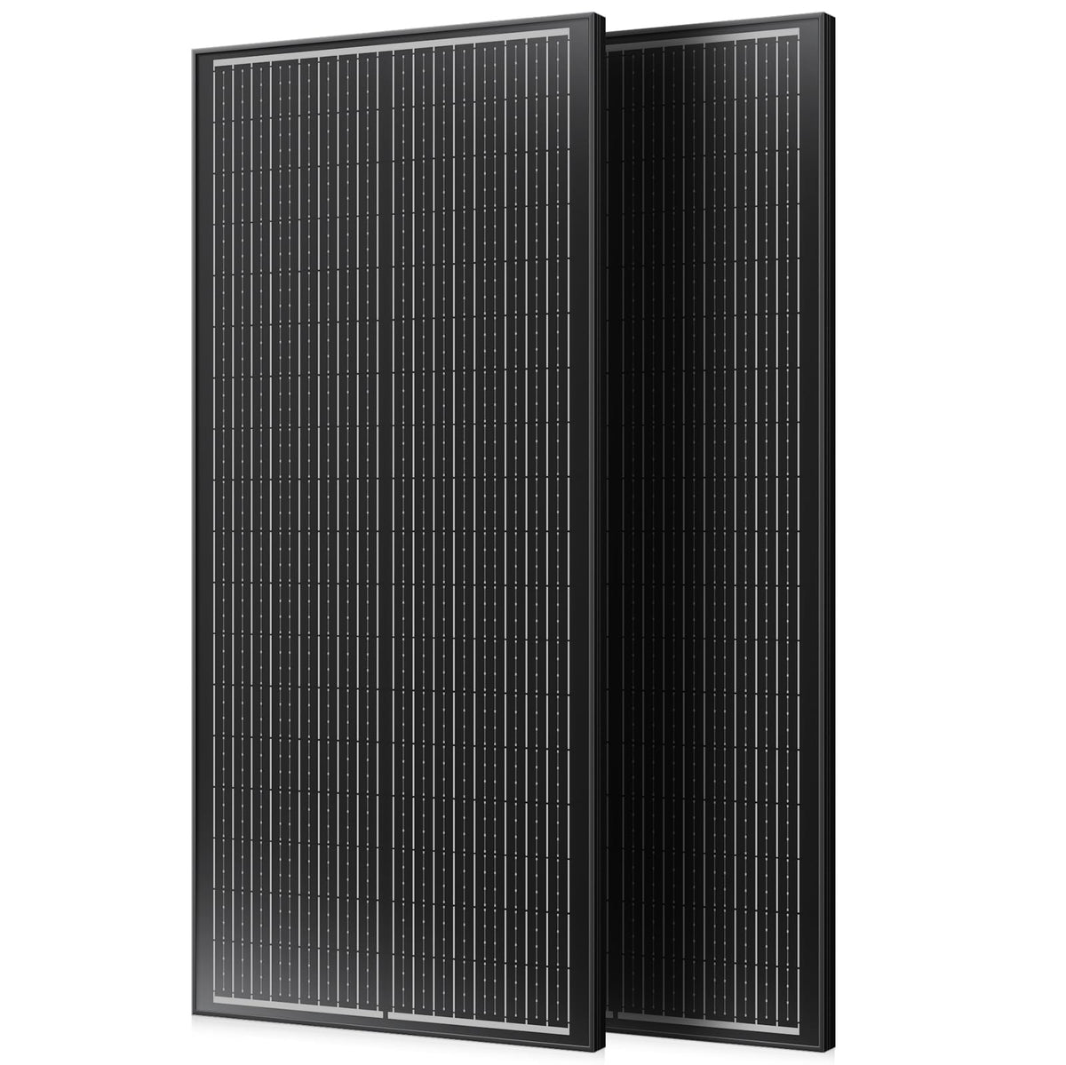 Rvpozwer 18BB 200W panel front view powering on-the-go RV setup