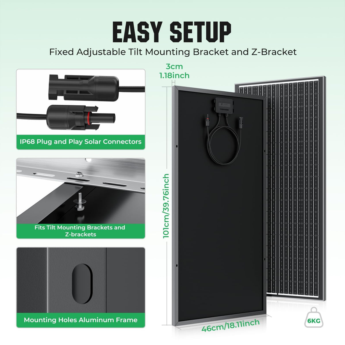Rvpozwer 18BB 200W panel tempered glass close-up for durability