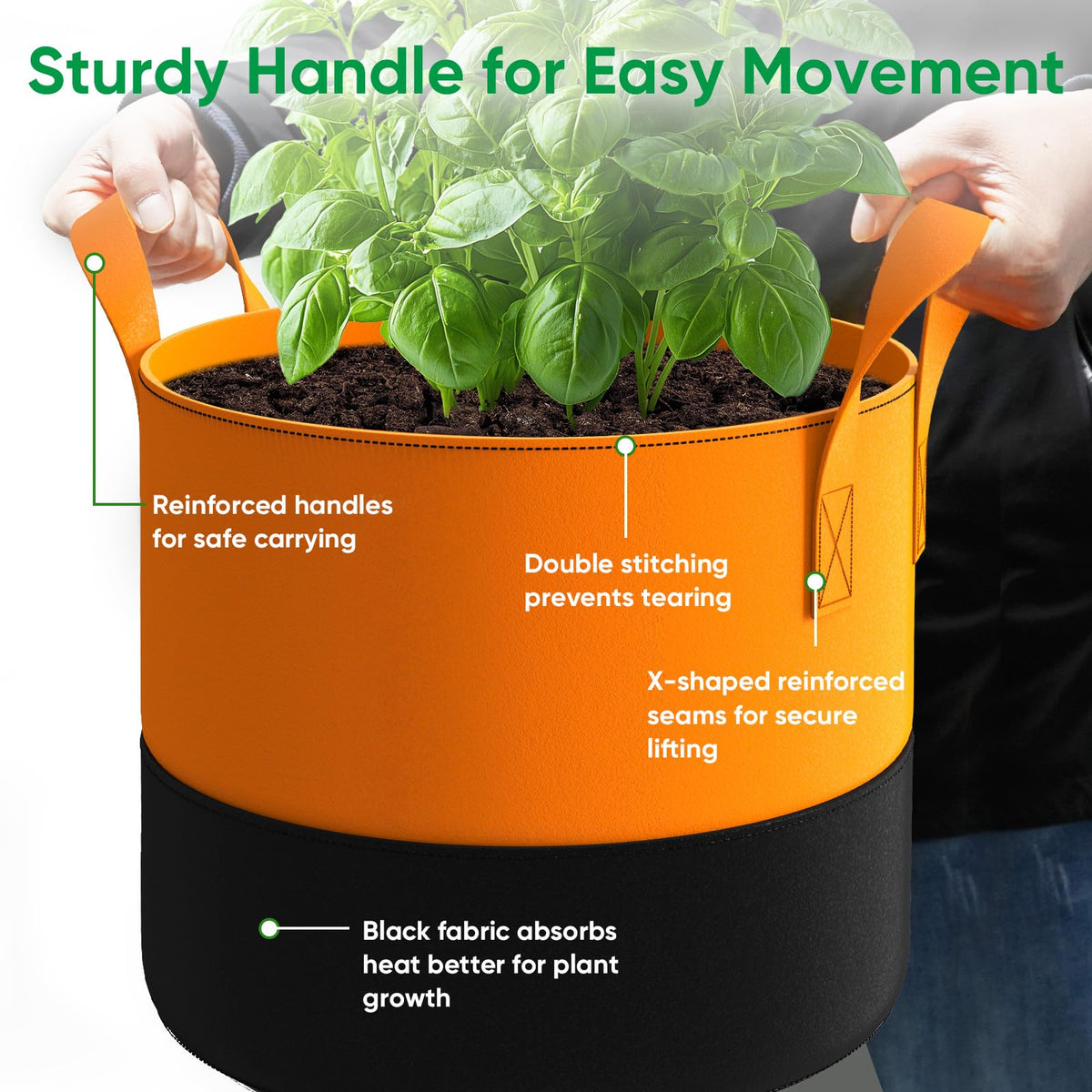 RVZHI durable portable bags with sturdy handles for easy relocation to sun