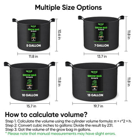 RVZHI grow bags with sturdy handles for easy transport and repositioning.