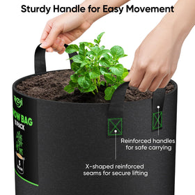 RVZHI bags feature built-in labels to organize crops and rotations.