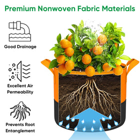 RVZHI 5-gallon grow bags preserve nutrients for healthy plant growth