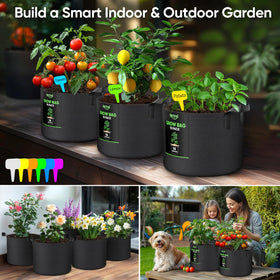 RVZHI stackable grow bags fit balconies and small gardens.