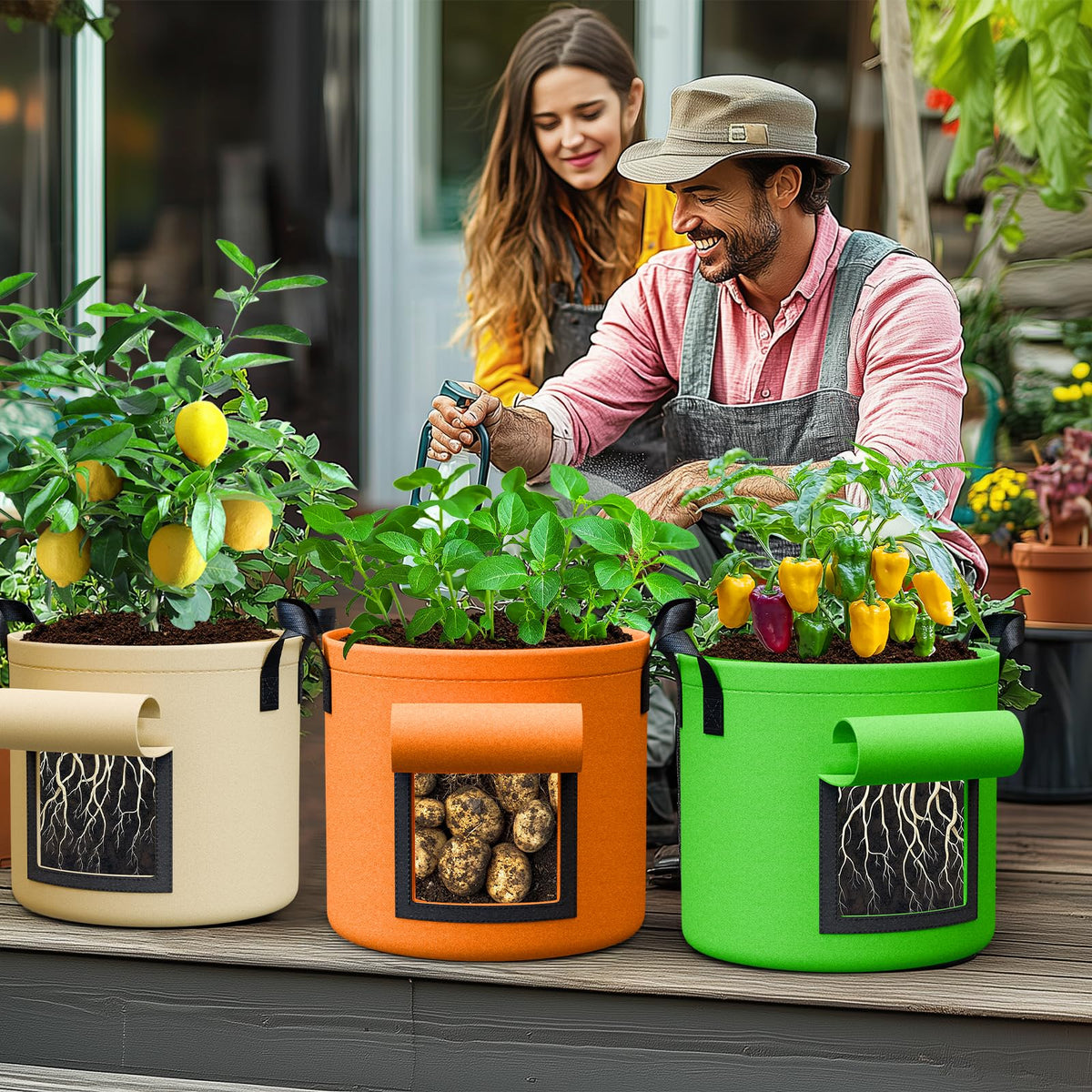 RVZHI bags showcase varied color designs for decorative gardening.