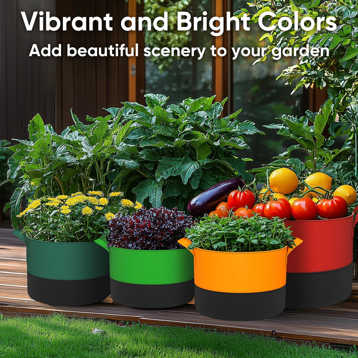 RVZHI versatile garden bags suitable for terraces, balconies, and indoor containers.
