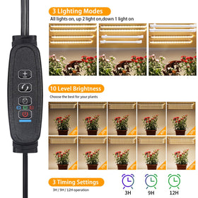 RWNTAO 3000K full-spectrum lighting from 380 to 800 nm for plants