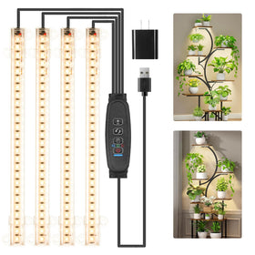 RWNTAO 8.6-inch LED grow light strip focuses light for efficient indoor plant growth.