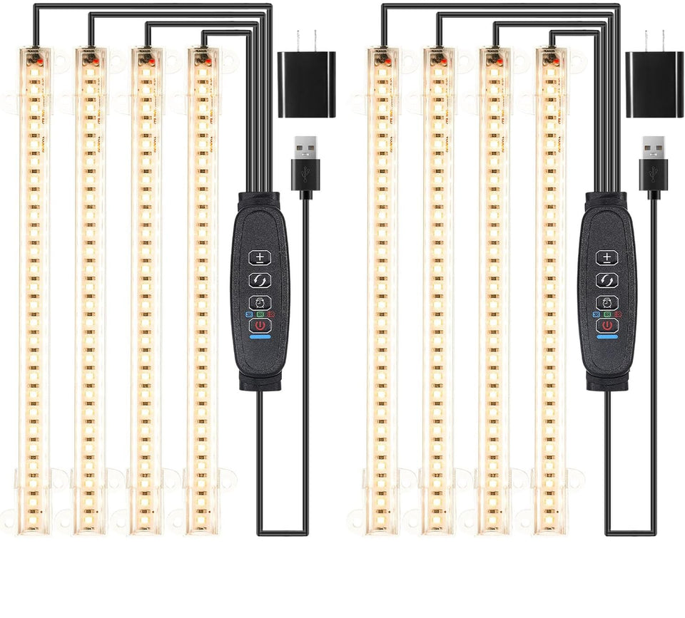 RWNTAO 8.6-inch LED light strip front view boosts indoor plant growth
