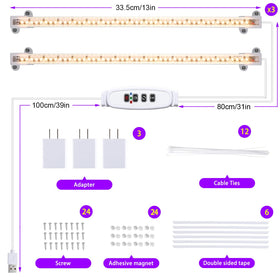 RWNTAO LED grow light strip suitable for hydroponics and shelves