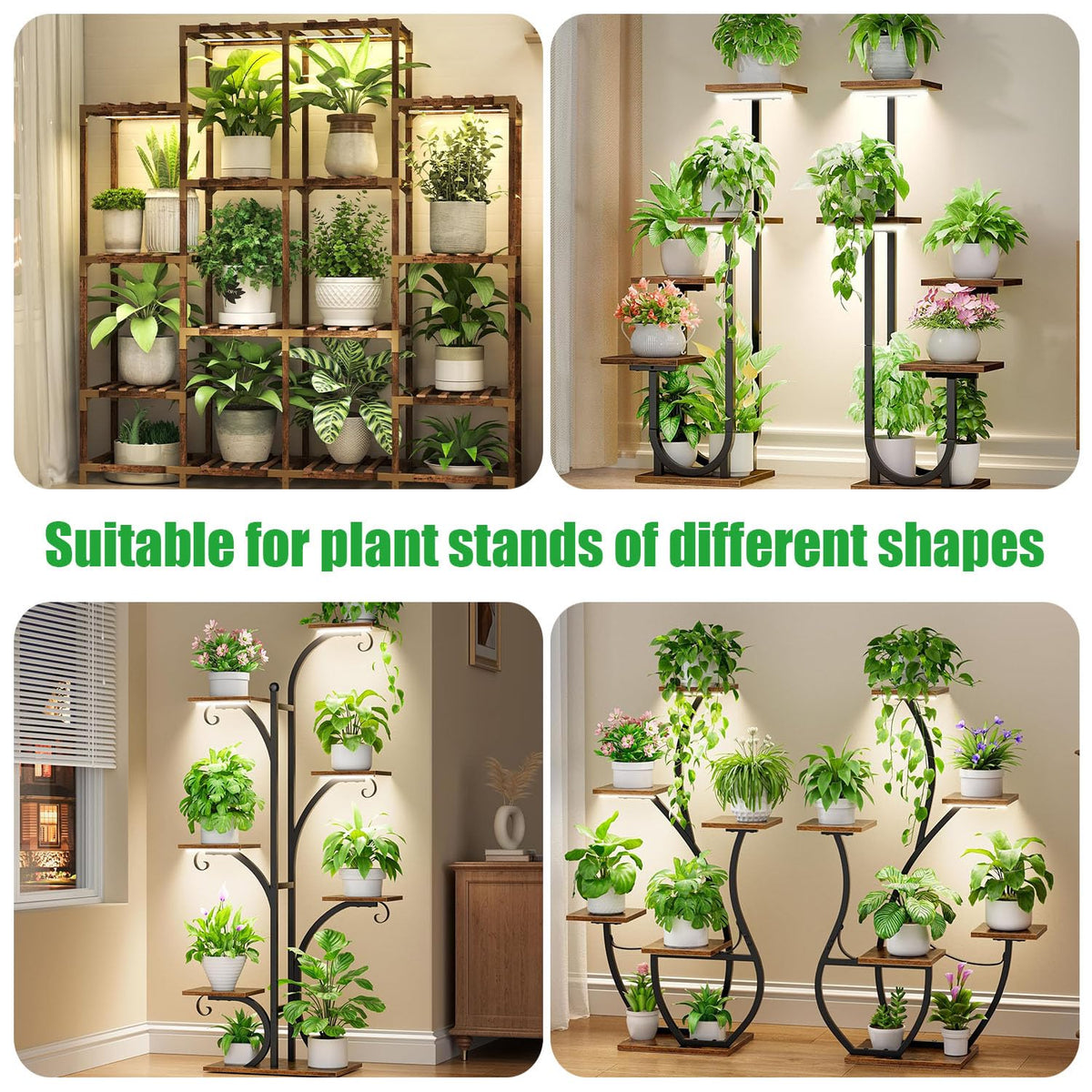 RWNTao pack of 2 grow light strips in use