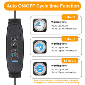 RWNTAO timer function demonstrates auto on/off for daily plant care