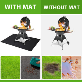 RWSEFK anti-skid silicone coating keeps mat in place during cooking.