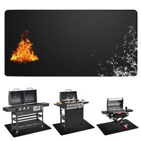 RWSEFK grill mat 72x40 outdoor protects decks from embers and spills.