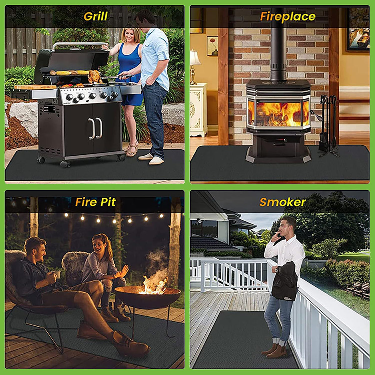 RWSEFK oil-proof, waterproof surface for easy cleanup after grilling.