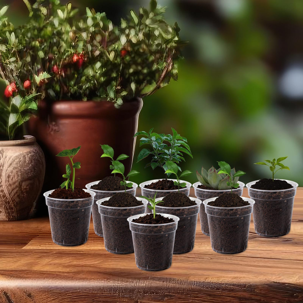 RXLWYUNLAE nursery pots on windowsill ideal for indoor herbs and small blooms