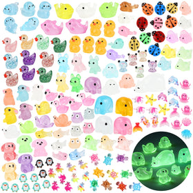 Ryaco glow resin animals set with 150 pieces for magical dollhouses and fairy gardens.