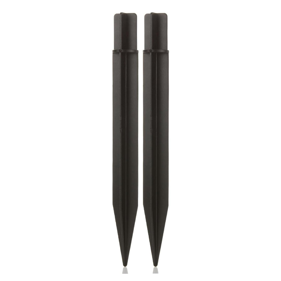 RyanDesign 8.25-inch ABS ground spike in black for secure solar lights.