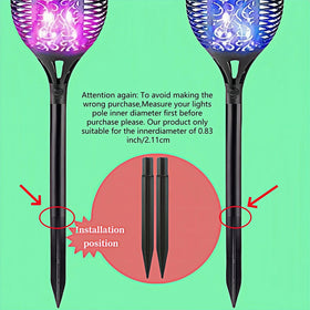 RyanDesign reinforced tip helps penetrate tough soil for stable lighting.