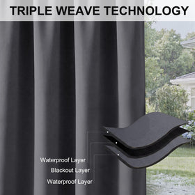 RYB HOME machine-washable curtain for easy care.