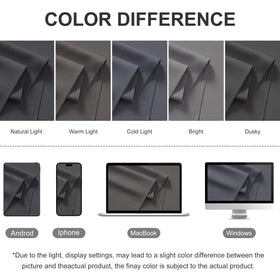 RYB HOME close-up of soft grey fabric shows durable, heavy-duty texture.