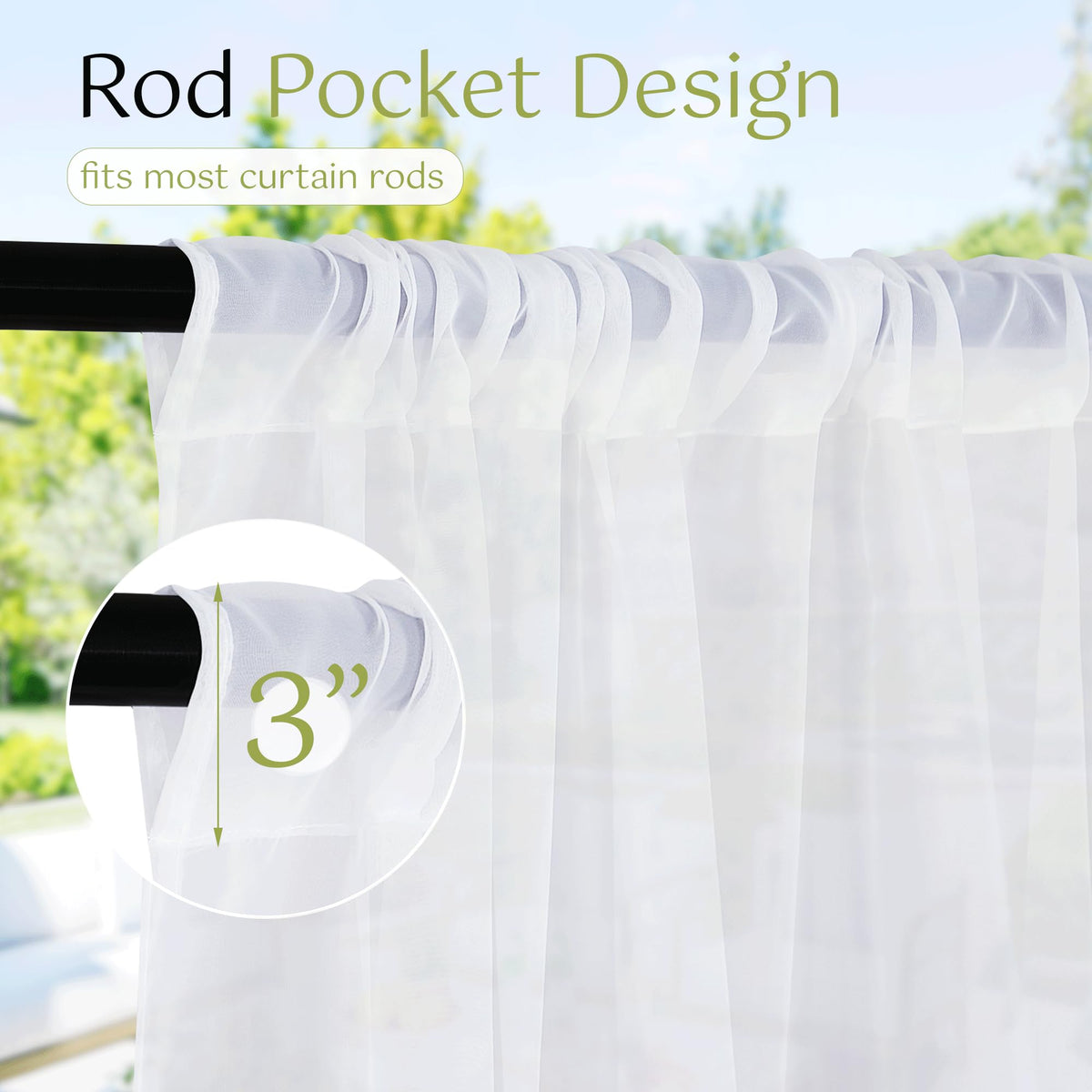 RYB HOME gazebo curtains set-of-4 ideal for larger outdoor spaces