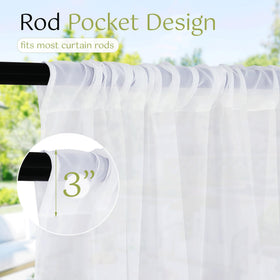 RYB HOME gazebo curtains set-of-4 ideal for larger outdoor spaces