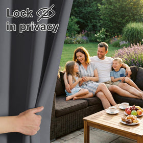 RYB HOME weighted hem detail keeps curtain taut in light breeze