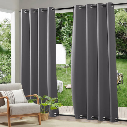 RYB HOME outdoor grey windproof curtain blocking wind for a stable patio space