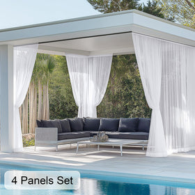 RYB HOME porch curtains with rod-pocket design for easy hanging