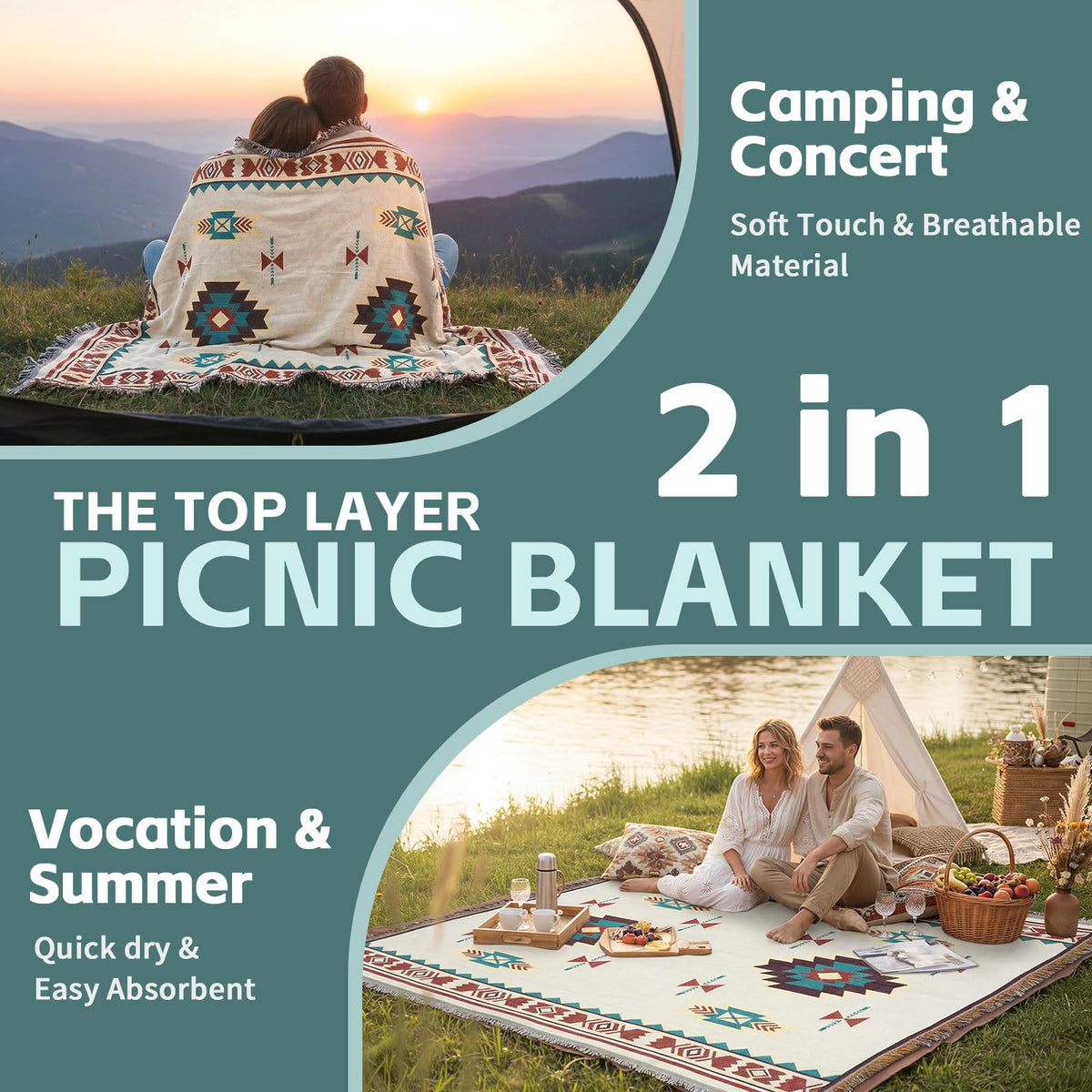 RYCHIC 2-in-1 mat folded to compact size for easy travel and storage.