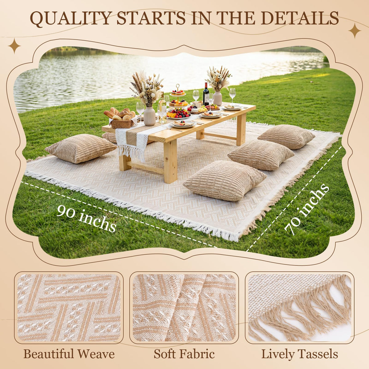 RYCHIC 6 pillow covers provide soft comfort and color to the setup.