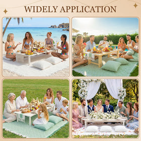 RYCHIC boho blanket set elevates outdoor wedding and party decor.